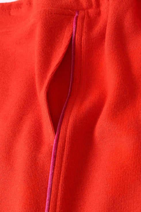 Pants in cashmere blend with elastic waistband